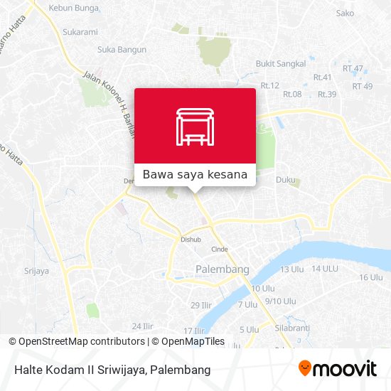 Peta Halte Kodam II Sriwijaya