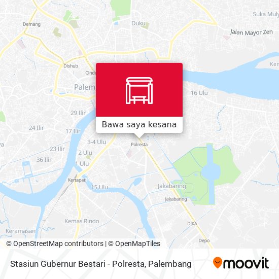 Peta Stasiun Gubernur Bestari - Polresta