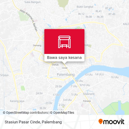 Peta Stasiun Pasar Cinde