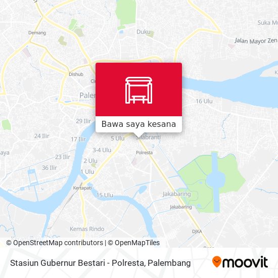 Peta Stasiun Gubernur Bestari - Polresta