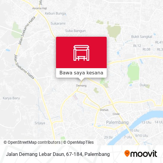 Peta Jalan Demang Lebar Daun, 67-184