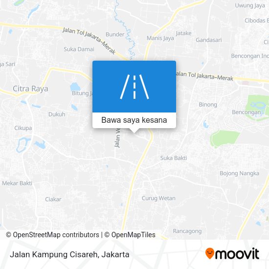 Peta Jalan Kampung Cisareh