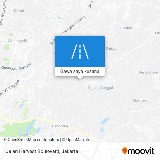 Peta Jalan Harvest Boulevard