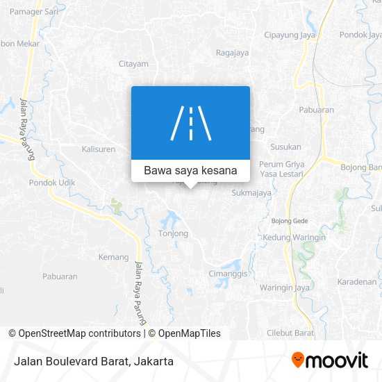 Peta Jalan Boulevard Barat