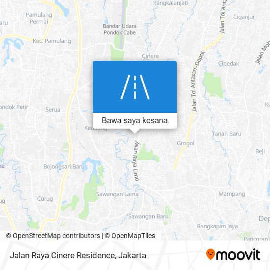 Peta Jalan Raya Cinere Residence