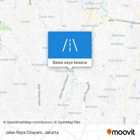 Peta Jalan Raya Citayam