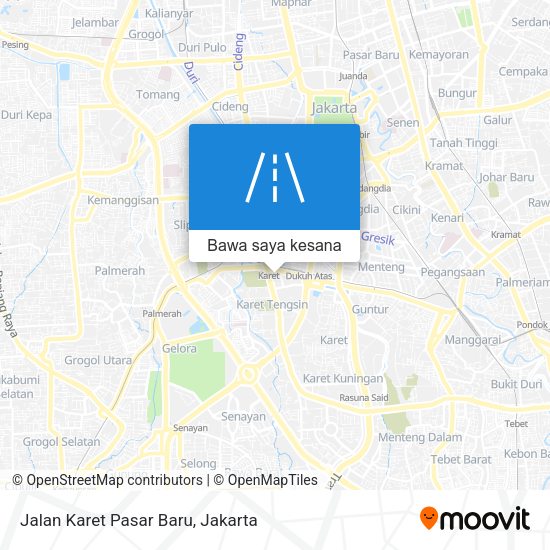 Peta Jalan Karet Pasar Baru