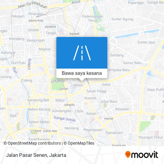 Peta Jalan Pasar Senen