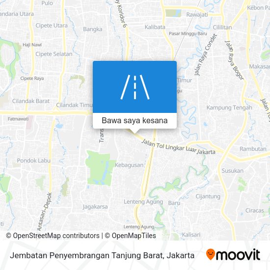 Peta Jembatan Penyembrangan Tanjung Barat