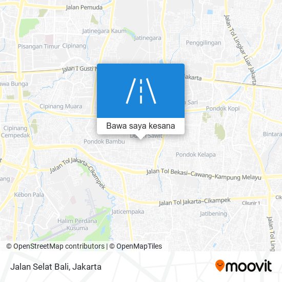 Peta Jalan Selat Bali