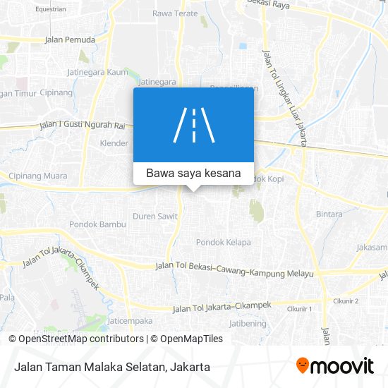 Peta Jalan Taman Malaka Selatan