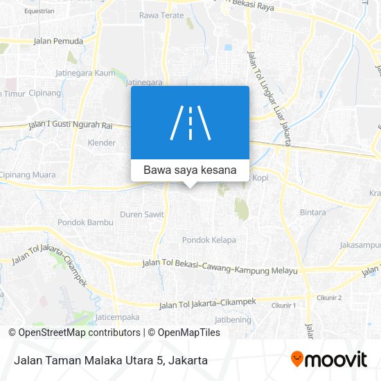 Peta Jalan Taman Malaka Utara 5