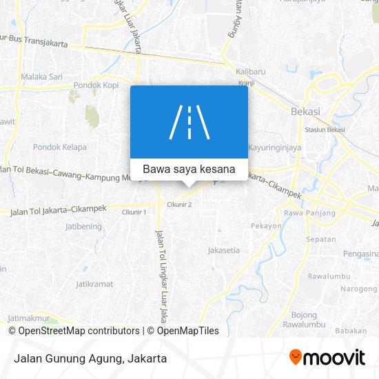Peta Jalan Gunung Agung