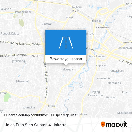 Peta Jalan Pulo Sirih Selatan 4