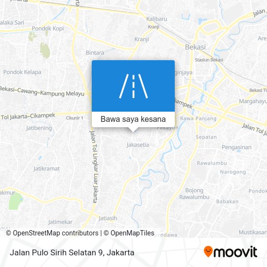 Peta Jalan Pulo Sirih Selatan 9
