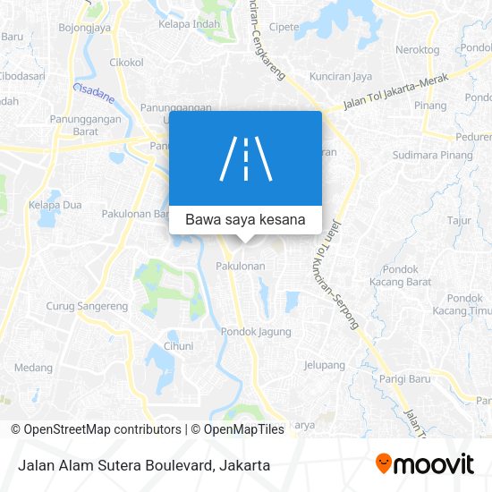 Peta Jalan Alam Sutera Boulevard