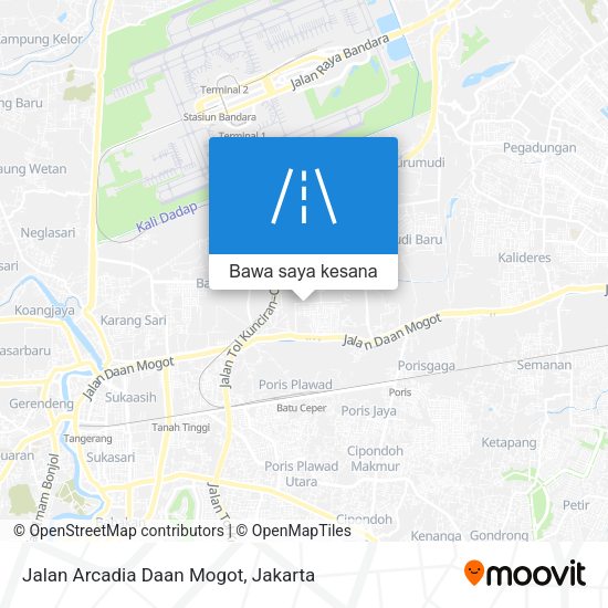 Peta Jalan Arcadia Daan Mogot