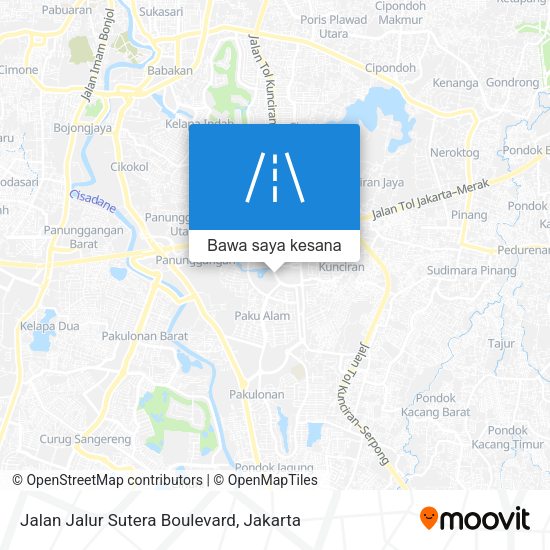 Peta Jalan Jalur Sutera Boulevard