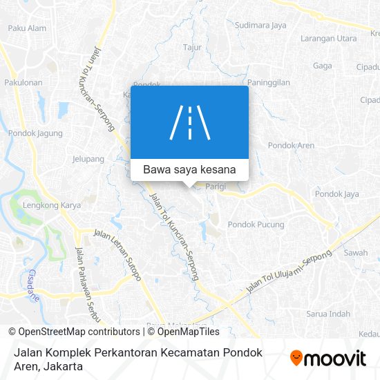 Peta Jalan Komplek Perkantoran Kecamatan Pondok Aren