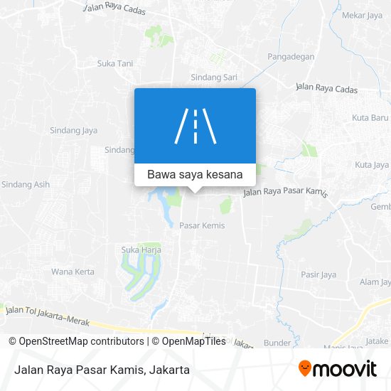 Peta Jalan Raya Pasar Kamis