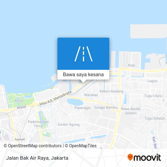 Peta Jalan Bak Air Raya
