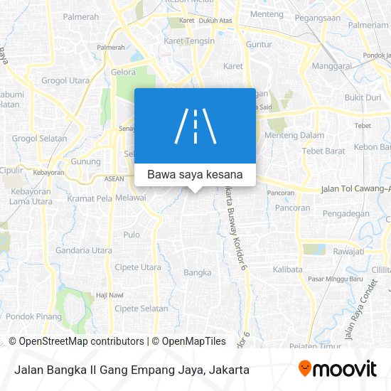Peta Jalan Bangka II Gang Empang Jaya