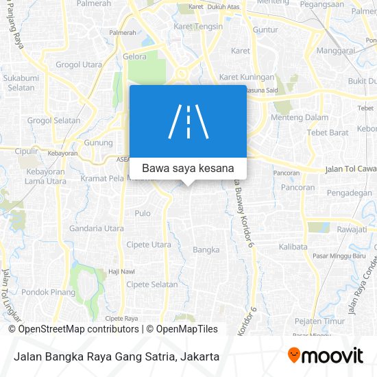 Peta Jalan Bangka Raya Gang Satria