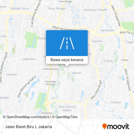 Peta Jalan Baret Biru I