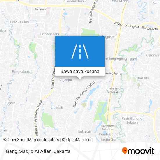 Peta Gang Masjid Al Afiah