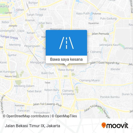 Peta Jalan Bekasi Timur IX