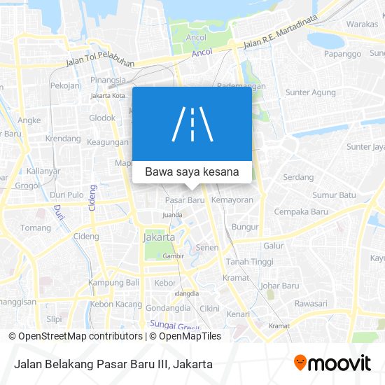 Peta Jalan Belakang Pasar Baru III