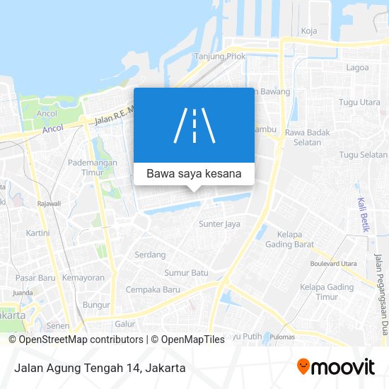 Peta Jalan Agung Tengah 14