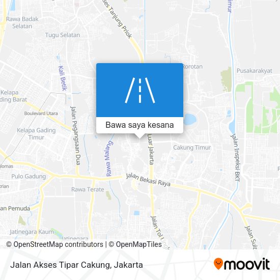 Peta Jalan Akses Tipar Cakung
