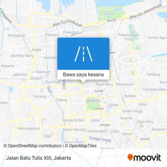 Peta Jalan Batu Tulis XIII