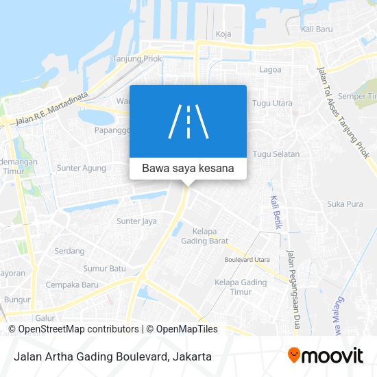 Peta Jalan Artha Gading Boulevard