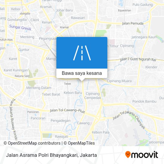 Peta Jalan Asrama Polri Bhayangkari