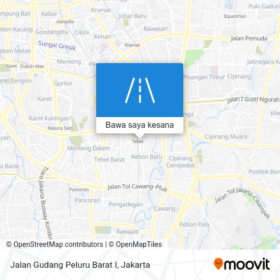 Peta Jalan Gudang Peluru Barat I