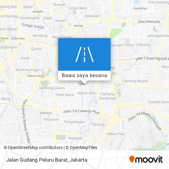 Peta Jalan Gudang Peluru Barat