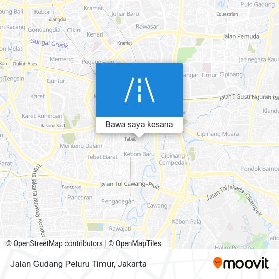 Peta Jalan Gudang Peluru Timur