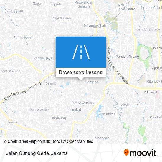 Peta Jalan Gunung Gede