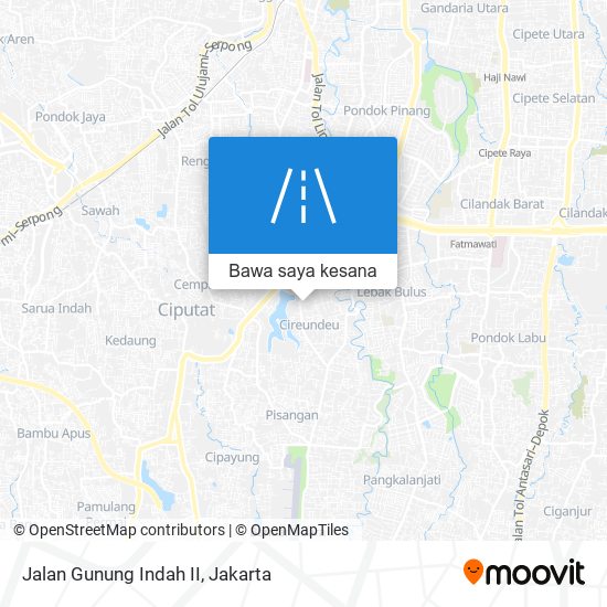 Peta Jalan Gunung Indah II