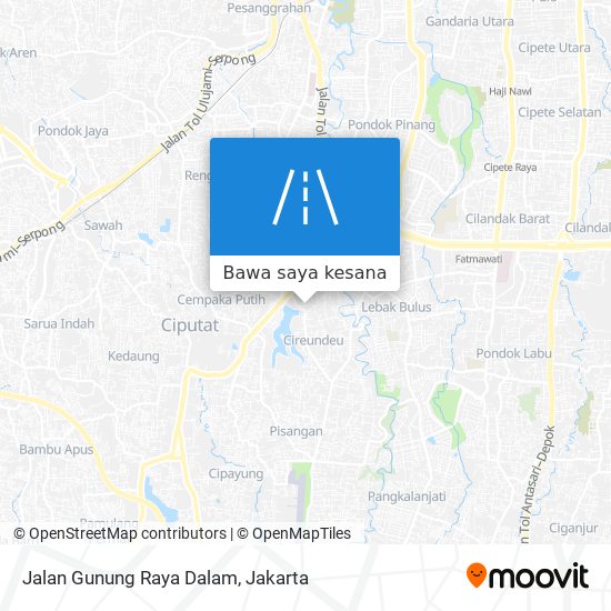 Peta Jalan Gunung Raya Dalam