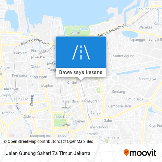 Peta Jalan Gunung Sahari 7a Timur