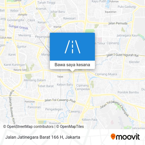 Peta Jalan Jatinegara Barat 166 H