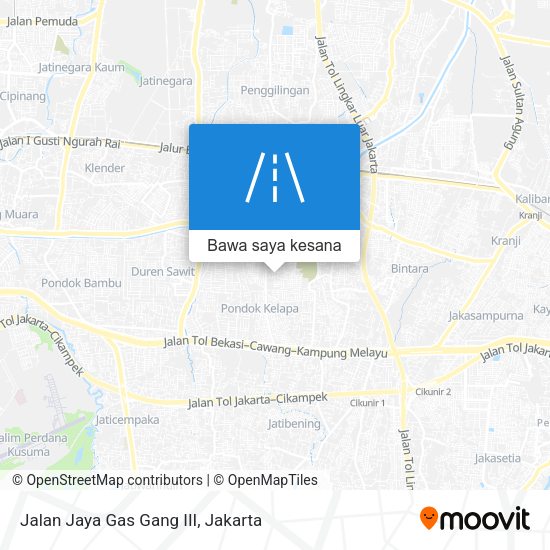 Peta Jalan Jaya Gas Gang III