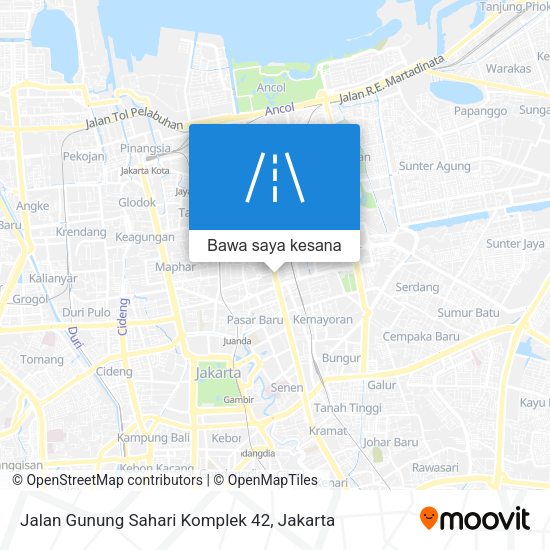 Peta Jalan Gunung Sahari Komplek 42
