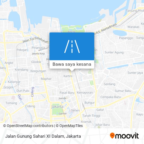 Peta Jalan Gunung Sahari XI Dalam