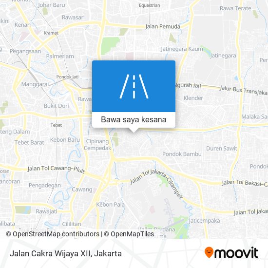 Peta Jalan Cakra Wijaya XII