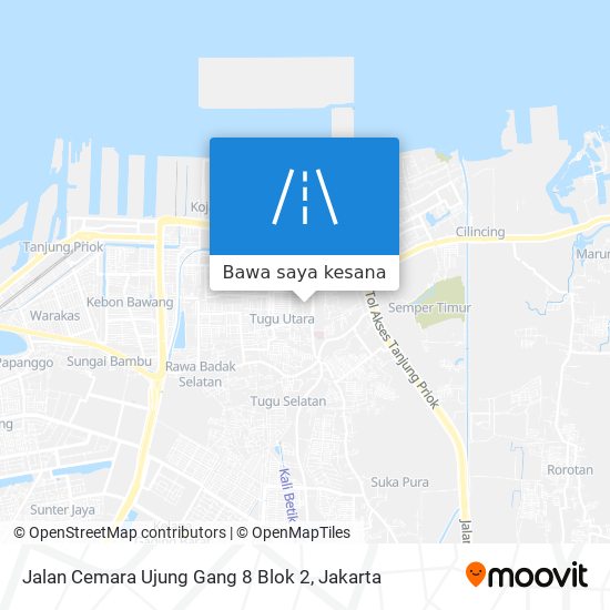 Peta Jalan Cemara Ujung Gang 8 Blok 2