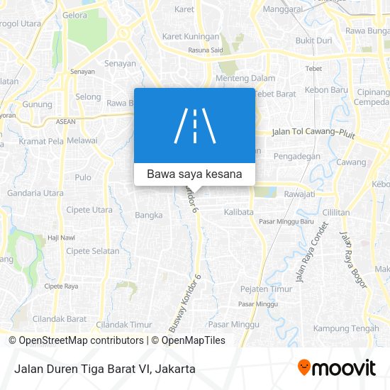Peta Jalan Duren Tiga Barat VI